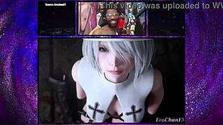 i love fucking this tight bald pussy nun 2b and splattering her with cum in 3d anime