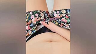 hot brunette girl with big boobs stars in a steamy homemade solo video