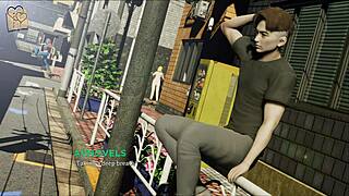 Intriguing 3D anime game with curvy mature characters in sexy outfits.