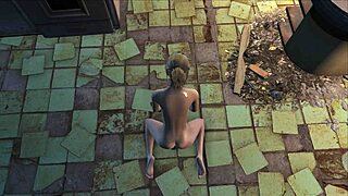 Блондинка 18+ чука с дилдо в Fallout 4 приключение