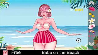 Babe Enjoys Relaxing Day on the Beach