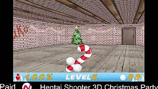 Wow, hentai shooter 3D Christmas party with monster tits!
