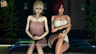 Intriguing 3D anime game with curvy mature characters in sexy outfits.