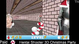 Wow, hentai shooter 3D Christmas party with monster tits!
