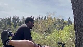 Sexy Chubby BBW Remi Riding BBC Hard on Giant Rock
