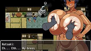 Tanned Girl Natsuki Feels Overwhelmed in Hentai Game Ep 19 Gangbang with Creampies