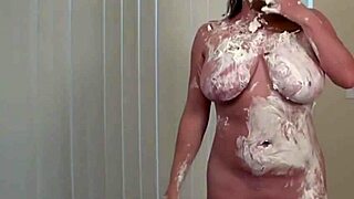 Maggie Green Dildo Fucks Herself With Cream-Covered Tits