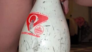 Bowling Pin Used for Extreme Squirting in German Fetish Play