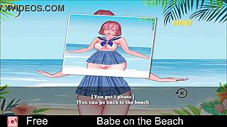 Babe Enjoys Relaxing Day on the Beach