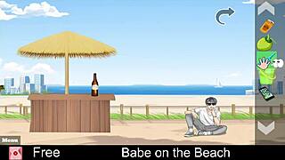 Babe Enjoys Relaxing Day on the Beach