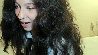 Schoolgirl Hesitates Fucking Before Parents Arrive