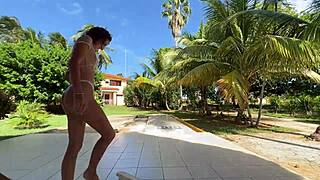 Youtube Show Strip Game Beer Pong with Mini Bikini Beauty