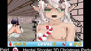 Wow, hentai shooter 3D Christmas party with monster tits!