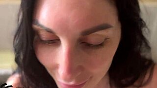 a mouthful of cum from my stepson while sitting and peeing in the toilet