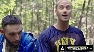 Heteroflexible - buds skyy knox & tony dangelo make excuses to jerk off & try anal on camping trip