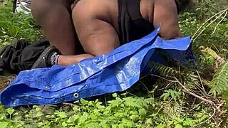 sexy bbw remi gets pounded by monster cock in the forest