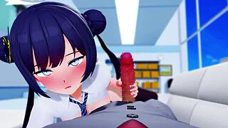 Kisaki Gives Handjob In 3D Hentai Animation