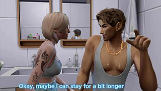 Blonde Gets Fucked At Home In 3D Animation Sims 4!