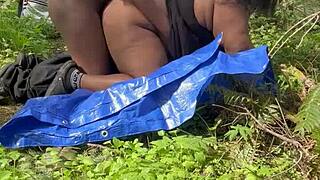 sexy bbw remi gets pounded by monster cock in the forest