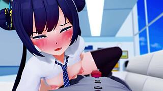 Kisaki Gives Handjob In 3D Hentai Animation