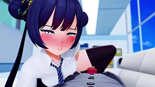Kisaki Gives Handjob In 3D Hentai Animation