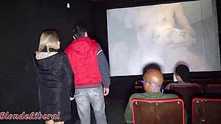 Milf Gangbang at Cinema with Cum-Filled Mouth