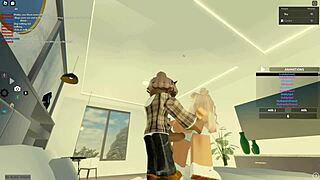 blonde bitch rides monster cock in roblox porn scene