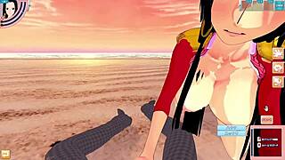 Male takes Boa Hancock POV in 3D hentai game!