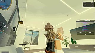 blonde bitch rides monster cock in roblox porn scene