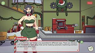 Yo, Claus surprises with femboy cum on Santa elf’s cute face in hentai!