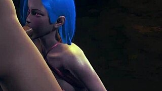 League of Legends Hentai 3D - Jinx POV Blowjob Uncensored Japanese Anime