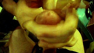 cumshot and cum in intense cbt session with rough play