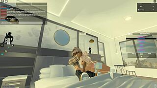 blonde bitch rides monster cock in roblox porn scene