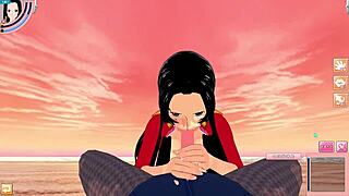 Male takes Boa Hancock POV in 3D hentai game!