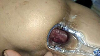 Anal Masturbation with Medical Speculum Turns into Hardcore Solo Play on Bed