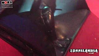 Cute Girl Tied Up In BDSM Bondage With Incubus