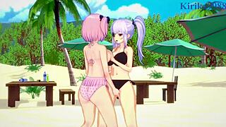 yagy and hibari, wanna see intense lesbian futanari sex?