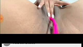 on cam4, she masturbates in panties until squirting