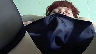 Redhead wife masturbates her hungry pussy with scarlet nails