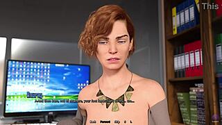 3D animated porn game with busty teacher and student