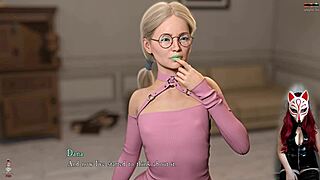 in shadows ep 7, she gets rough with dildo and handjob