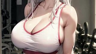 my 3d animated gym session turns steamy with pussy masturbation asmr ai action