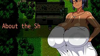 Tanned Natsuki in hentai game ep 2 - pervy carpenter craves massaging her massive boobs