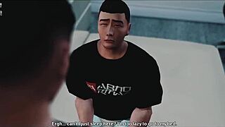 Virtual ride with an Asian virgin turns wild. Blowjob and deepthroat action heats up!