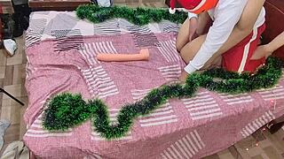 Intense Emotions Sucking Stepmother's Pussy And Ass For Christmas