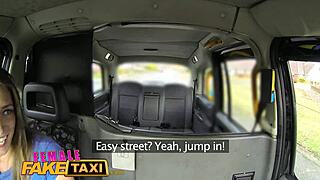 Sexy Tattooed Driver Gets Facial In Taxi