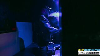 Extreme German Leather Gay Group Bareback Blowjob Fetish with Macho Europeans