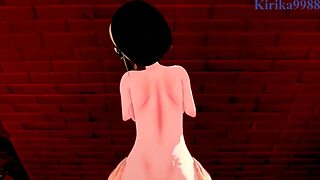 yor forger fucks the old man in intense spy family hentai creampie