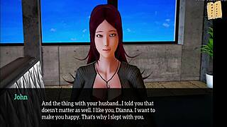 Watch my new family in this erotic hentai game scene