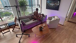 Behind the scenes, stepdaughter, you getting anal from stepdad today?